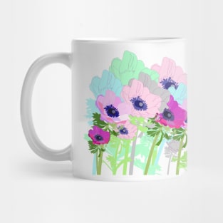 Anemones blooming in the garden Mug